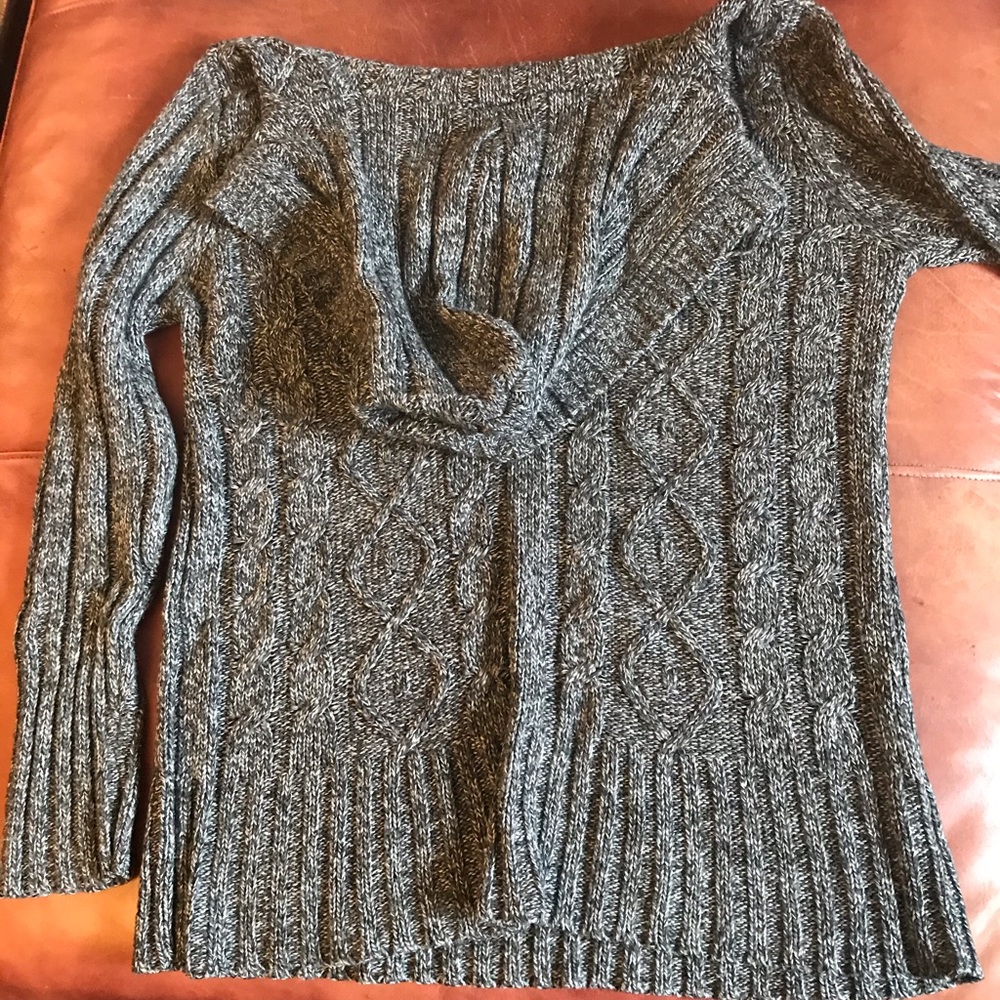 Black/Grey Chunky Knit Sweater